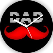 Zeeshaan Dad Moustache Analog Wall Clock