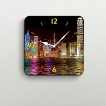 FurnishFantasy Colorful Hong Kong Wall Clock FU355DE80JLNINDFUR
