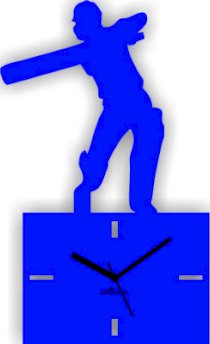 Zeeshaan Cricket Sachin Favourite Stroke Blue Analog Wall Clock