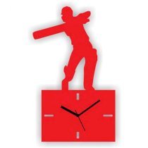 Crysto Red Cricket Sachin Favorite Stroke Wall Clock CR726DE91EVCINDFUR