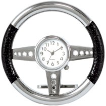 Steering Wheel Clock Novelty Desk