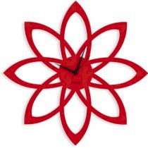 Klok Flower Vector Wall Clock Red KL593DE50ZZPINDFUR