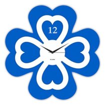 Klok Flower Wall Clock Light Blue KL593DE31ALWINDFUR