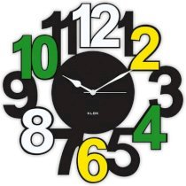  Klok Stylish Numbers Wall Clock Black KL593DE21AQCINDFUR