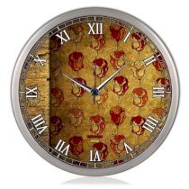 Colorsaga Wood And Rose Pattern Wall Clock CO927DE57PHQINDFUR