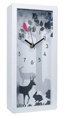 JustNile Decorative Rectangle Table Clock - 5" x 10" Magical Forest