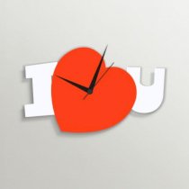 Timezone I Love You Wall Clock White And Orange TI430DE60YJVINDFUR