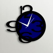Timezone Modern Wall Clock Dark Blue And Black TI430DE00YAPINDFUR