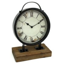 Aspire Home Accents Aspire Home Accents Franklin Industrial Table Clock, Black, Metal