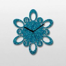 Crysto Glitter Atomic Number Wall Clock Aqua Blue CR726DE15NFGINDFUR