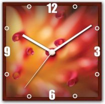 StyBuzz Flower red yellow Analog Wall Clock