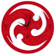  Klok Round Chakri Wall Clock Red KL593DE09ABEINDFUR