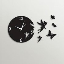  Timezone Angel Butterflys Wall Clock Black TI430DE76YFJINDFUR