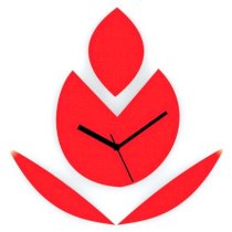 Crysto Budding Flower Wall Clock Red CR726DE47TYAINDFUR