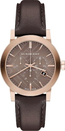 Burberry Unisex Swiss Leather Strap 38mm  61789