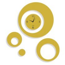 Klok Multi Round Wall Clock Golden KL593DE83ACEINDFUR