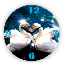 Crysto Swan Love Wall Clock CR726DE04ZSXINDFUR