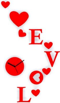 Zeeshaan Heartfelt Love Red Analog Wall Clock