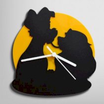 Silhouette Lady And The Tramp Wall Clock SI871DE92BSDINDFUR
