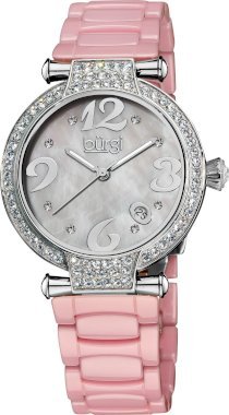     Burgi Women's Pink Ceramic Watch, 36mm 61232