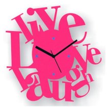 Crysto Live Love Laugh Clock Pink CR726DE54UBPINDFUR