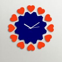  Timezone Multi Hearts Wall Clock Dark Blue And Orange TI430DE24XZRINDFUR