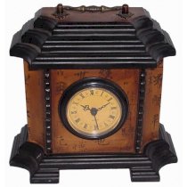 Oriental Furniture Best Low Price Anniversary Gift Her Him, 9-Inch Asian Square Pagoda Top Calligraphy Table Clock