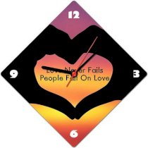 Lovely Collection Love Never Fails Analog Wall Clock
