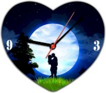 Lovely Collection Moon Light Love Analog Wall Clock