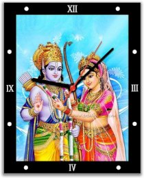 Lovely Collection Ram And Sita Religious Analog Wall Clock