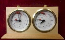 BHB Blonde Wood Tilt Back Large Chess Clock