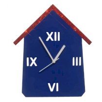 Crysto Blue & Red Hut Wall Clock CR726DE38HEVINDFUR