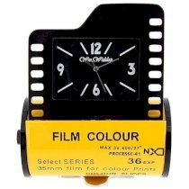Miniature Photo Film Yellow & Black Ornament Novelty Collectors Clock 9720