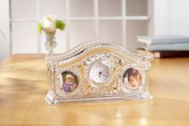 Fifth Avenue Crystal Picture Frame Desk Clock
