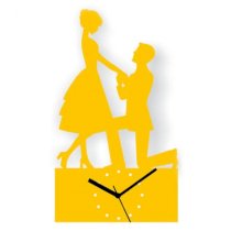 Crysto Be Mine Yellow Wall Clock CR726DE45ZVEINDFUR