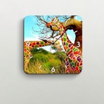 FurnishFantasy Colorful Giraffe Wall Clock FU355DE82JDTINDFUR
