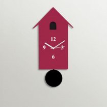  Timezone Home Pendulum Wall Clock Maroon And Black TI430DE42YZXINDFUR