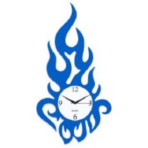  Klok Modern Flame Wall Clock Light Blue KL593DE26ZWRINDFUR