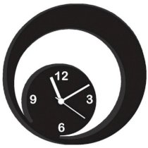 Fab Time Black Rings Wall Clock FA116DE60TBNINDFUR