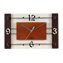 Safal Quartz Wall Clock White & Brown SA553DE46SPTINDFUR