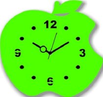  Basement Bazaar Small Apple Design Analog Wall Clock (Green) 