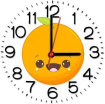 Ellicon 350 Funny Orange Face Analog Wall Clock (White) 