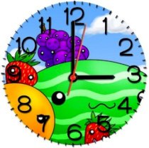 Ellicon 372 Fruits Pattern Analog Wall Clock (White) 