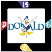 WebPlaza Donald Duck Analog Wall Clock (Multicolor) 