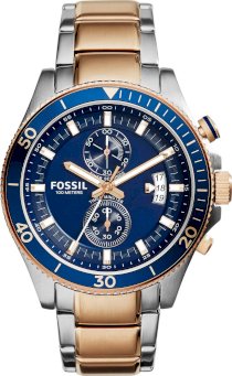 Fossil Men's Chronograph Wakefield Two-Tone Watch 45mm  65175