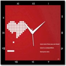  Shoprock Love is a Competition Analog Wall Clock (Black) 