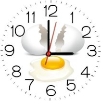 Ellicon B113 Broken Egg Analog Wall Clock (White) 