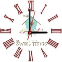 Ellicon 140 Sweet Home Analog Wall Clock (White) 