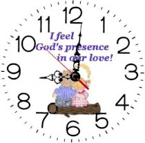  Ellicon 262 God Presence Our Love Analog Wall Clock (White) 