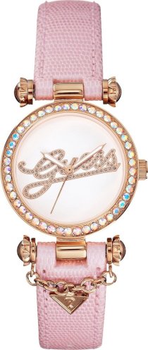 GUESS Women's Pink Leather Watch 32mm 59442